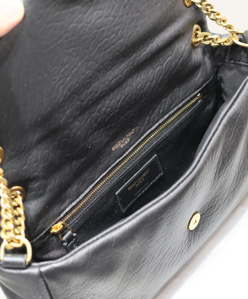 Saint Laurent Calypso Small In Plunged Lambskin Black